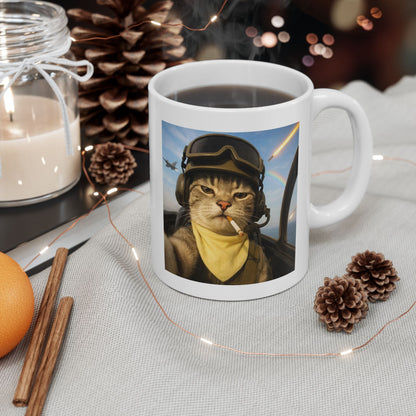 Pilot Cat Selfie Mug