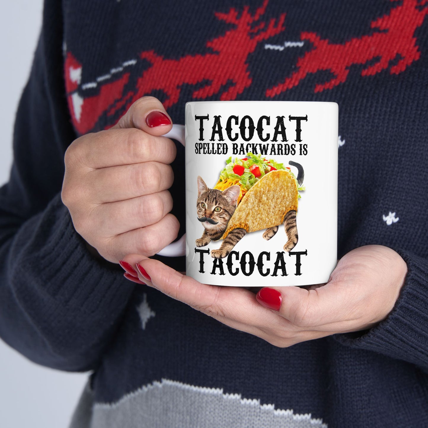 Taco Cat Spelled Backwards is Tacocat Mug