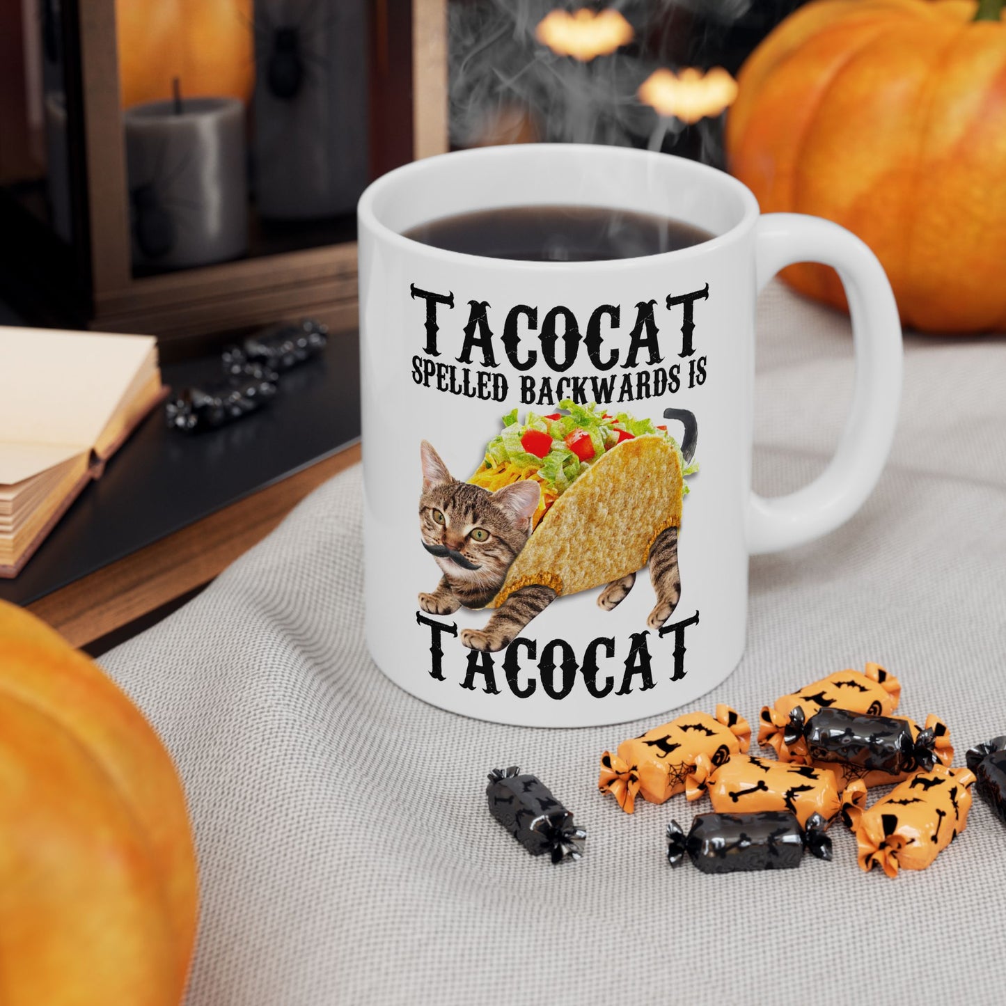 Taco Cat Spelled Backwards is Tacocat Mug