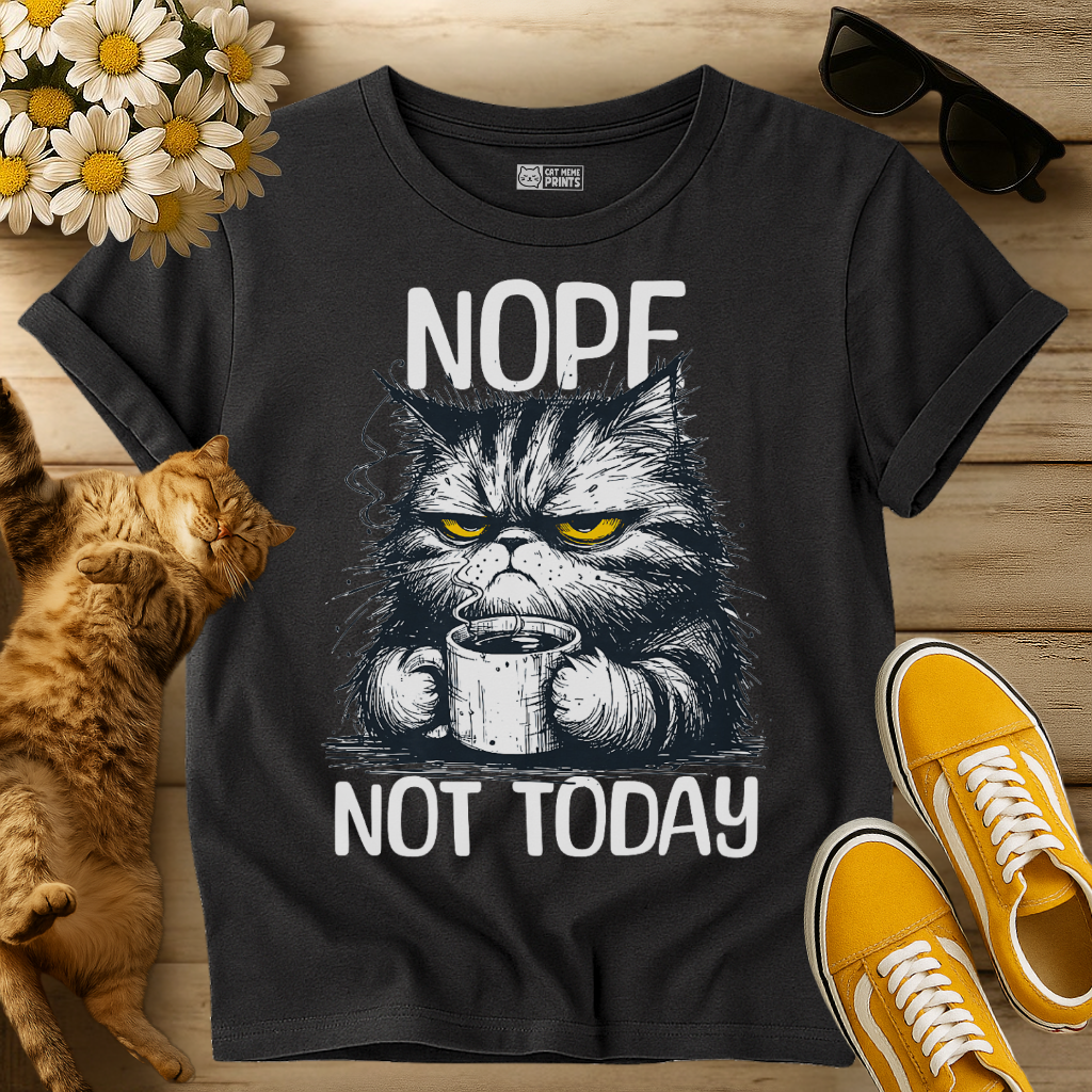 Nope Not Today Cat T-Shirt