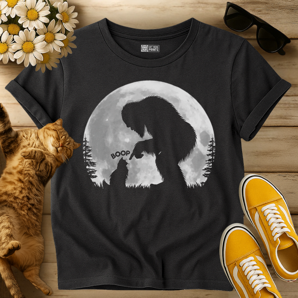 Bigfoot Boop Cat T-Shirt