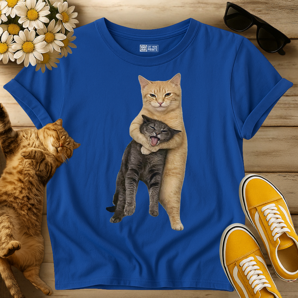 Orange Cat Tight Embrace T-Shirt