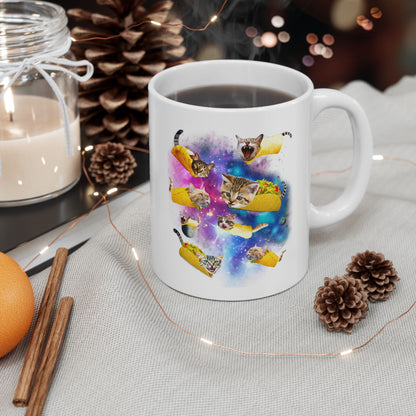 Taco Cat Space Galaxy Mug