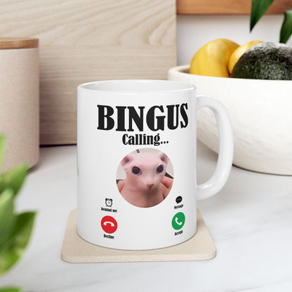 Cat Bingus Hairless is Calling Mug