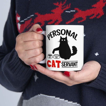 Black Cat Personal Cat Servant Mug