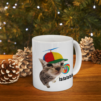 Cat With Lollipop Lalala Mug
