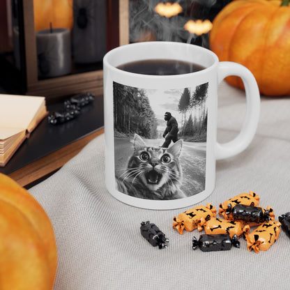 Cat Selfie Bigfoot Mug