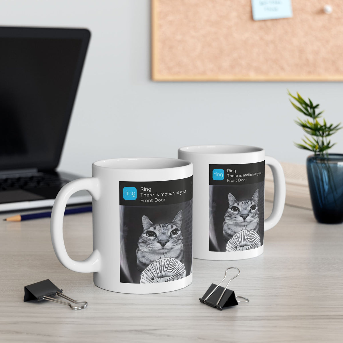 Ring Cat with Motion Mug