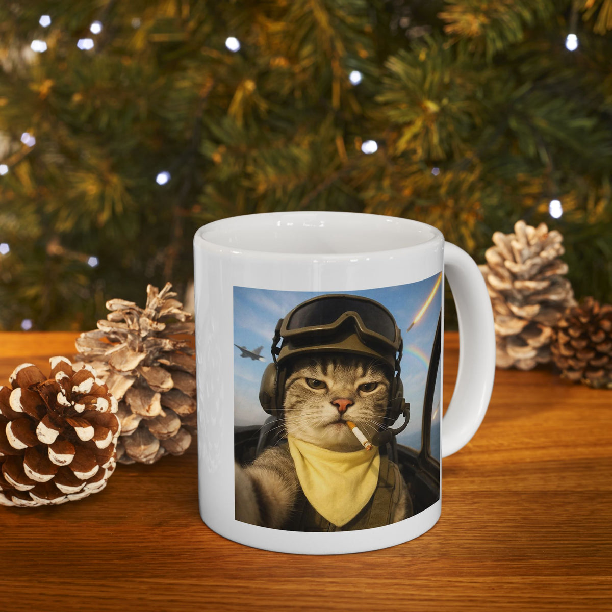 Pilot Cat Selfie Mug