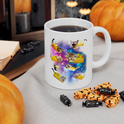 Taco Cat Space Galaxy Mug