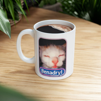 Benadryl Cat Mug