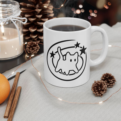 Y2K 90s Starry Cat Mug
