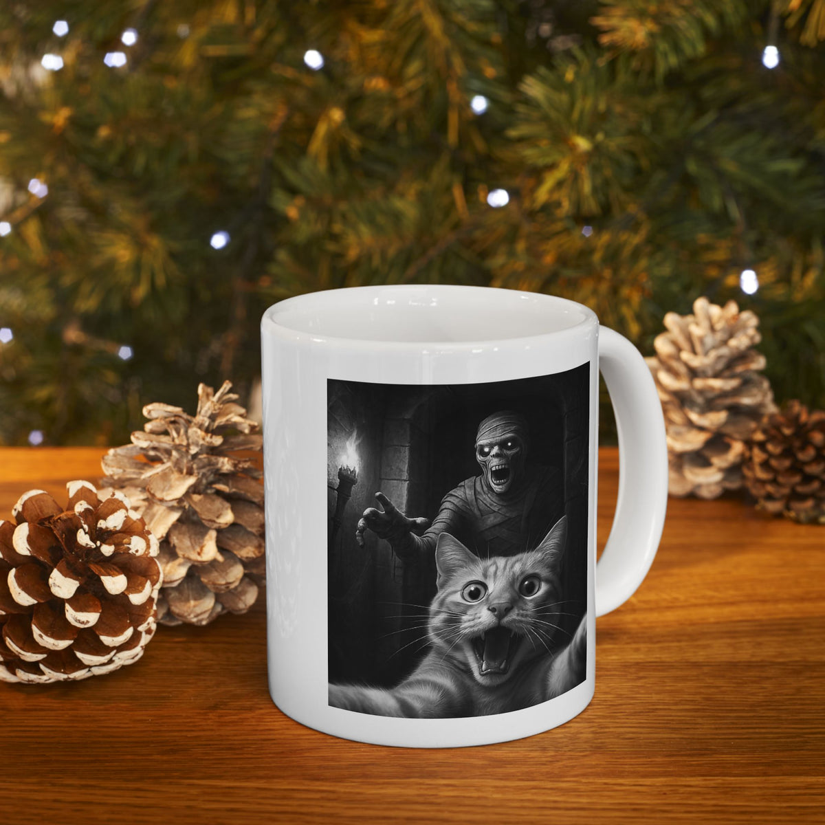 Cat Selfie with a Mummy Mug
