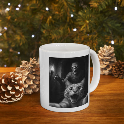 Cat Selfie with a Mummy Mug