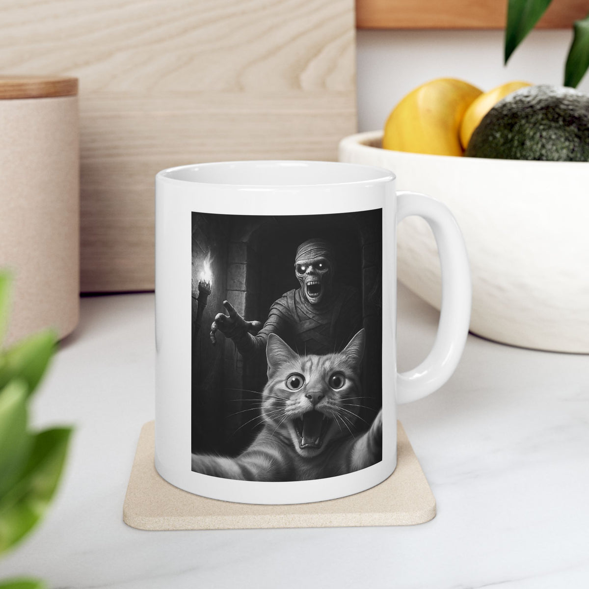 Cat Selfie with a Mummy Mug