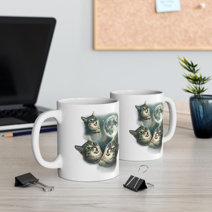 Three Cat Moon 3 Wolfs Cat Mug