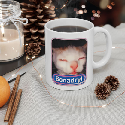 Benadryl Cat Mug