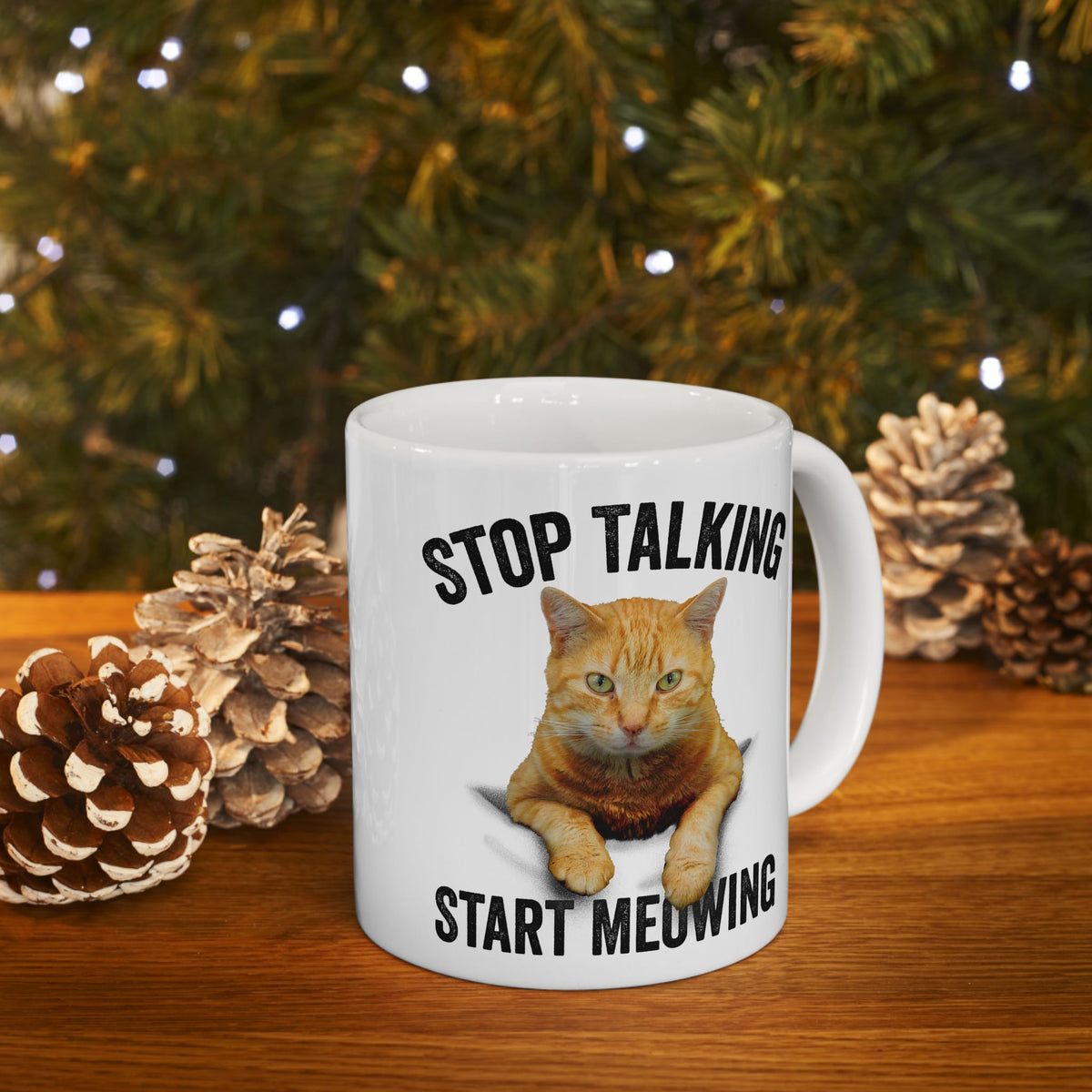 Stop Talking Start Mewing Mug