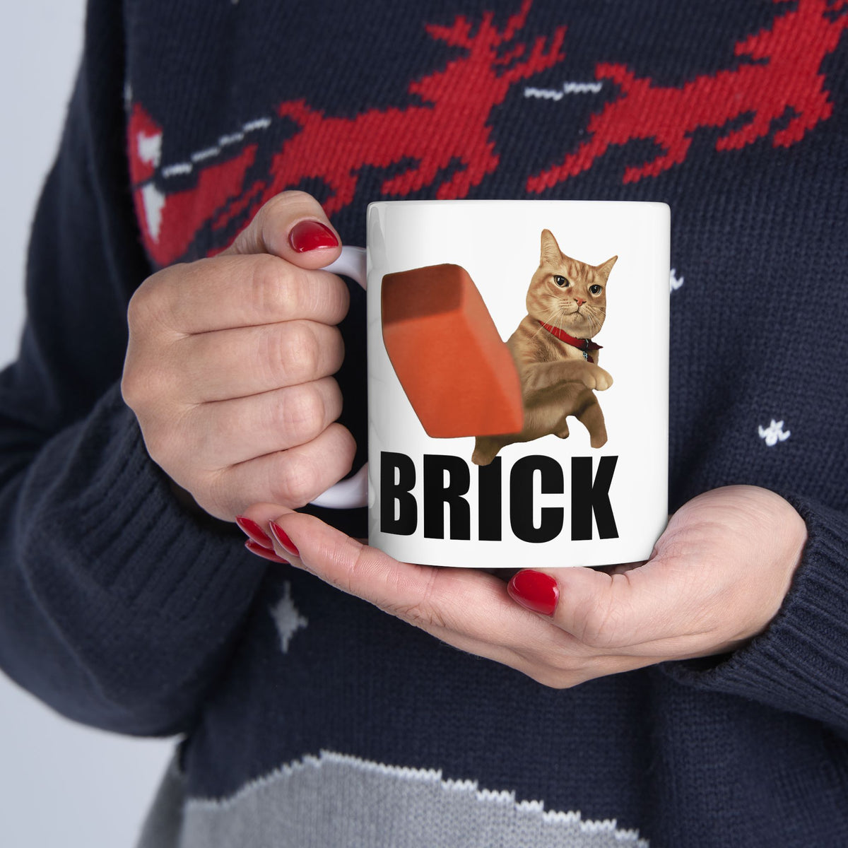 Cat Throwing Brick Mug