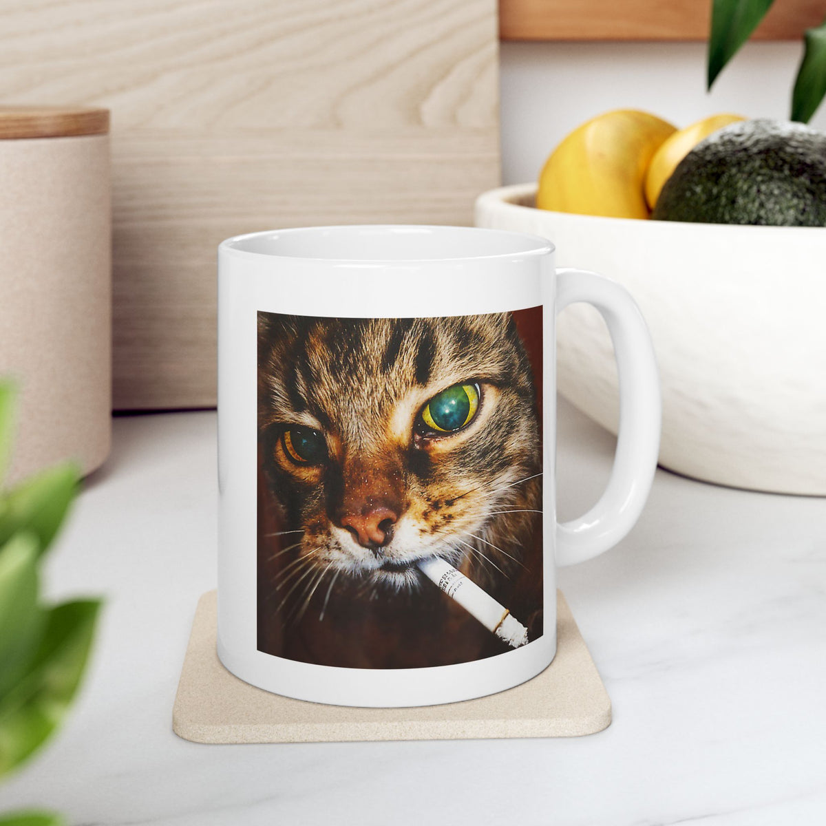 Smoking Cat Mug