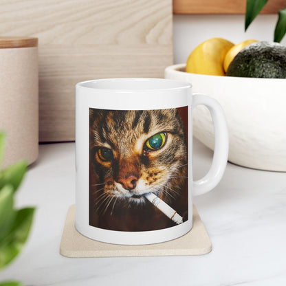 Smoking Cat Mug