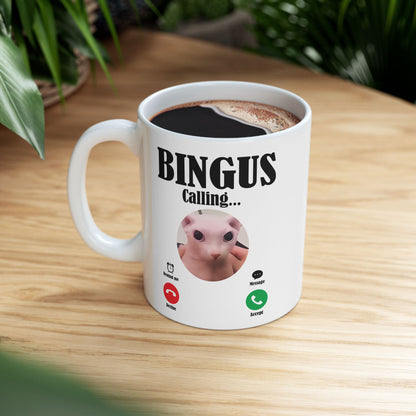 Cat Bingus Hairless is Calling Mug