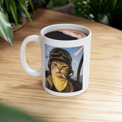 Pilot Cat Selfie Mug