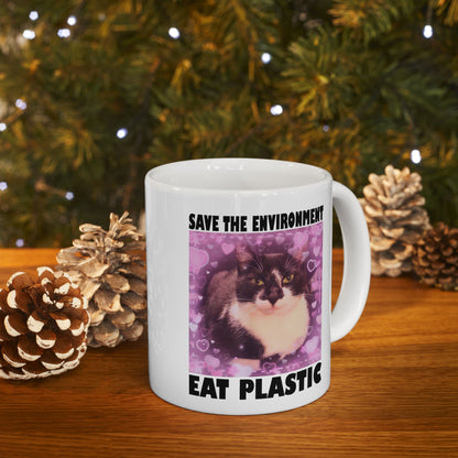 Save The Environment Eat Plastic Mug