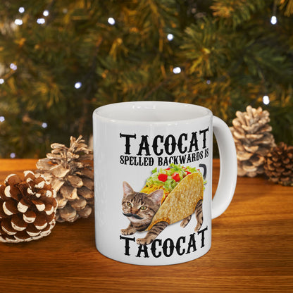 Taco Cat Spelled Backwards is Tacocat Mug