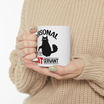 Black Cat Personal Cat Servant Mug