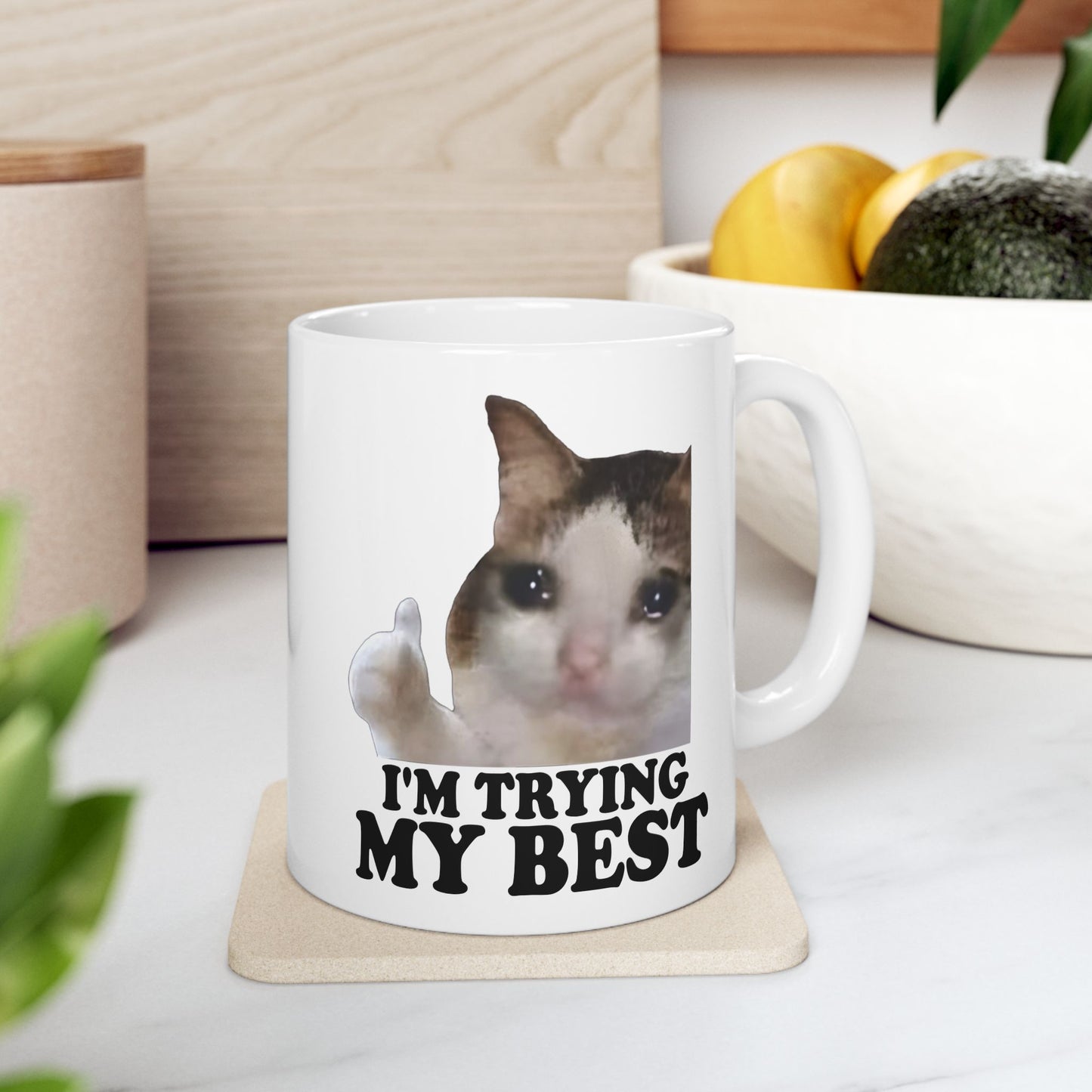 I'm Trying My Best Cat Mug