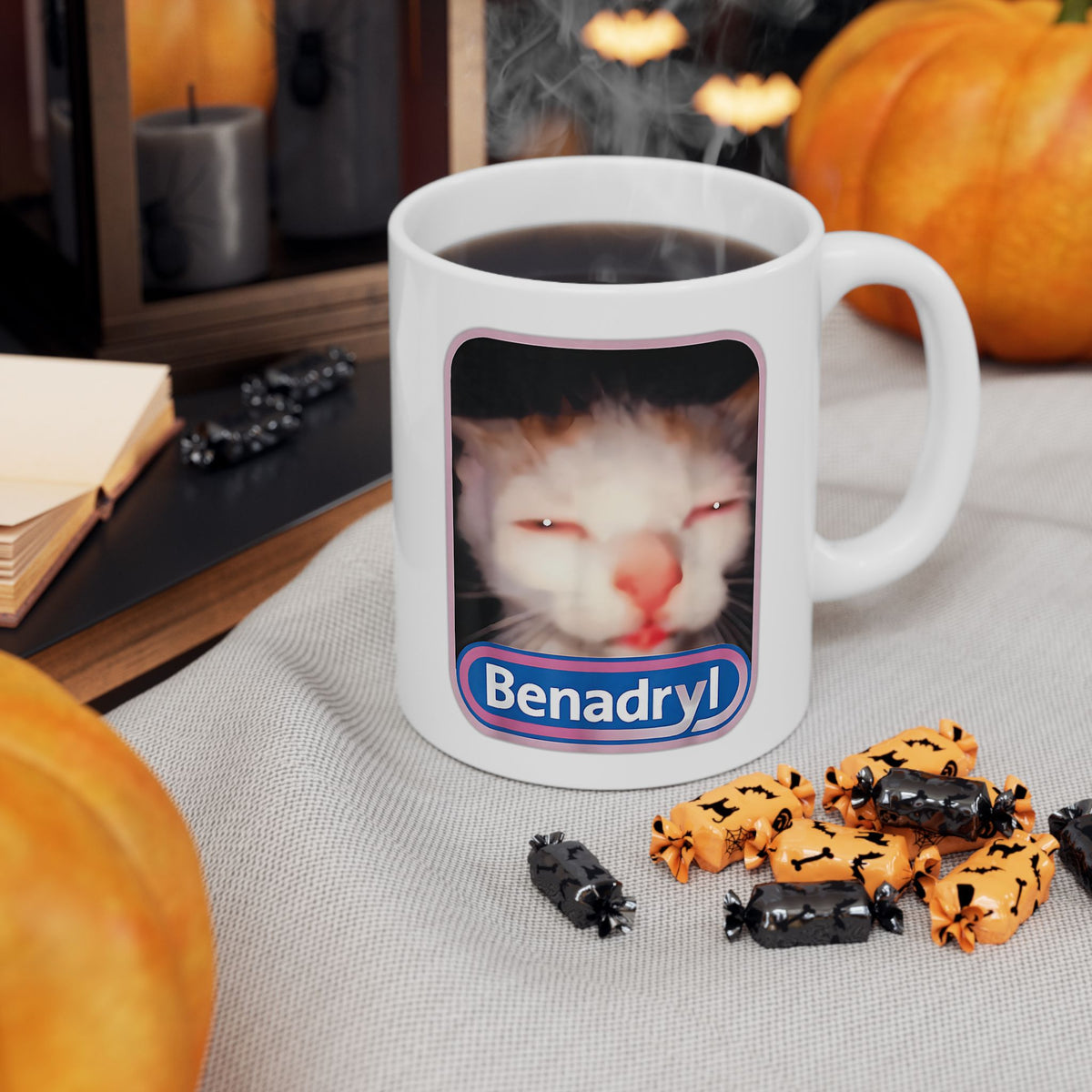 Benadryl Cat Mug