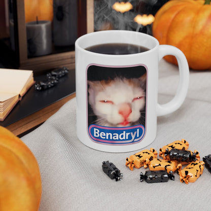 Benadryl Cat Mug