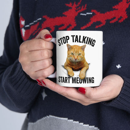 Stop Talking Start Mewing Mug