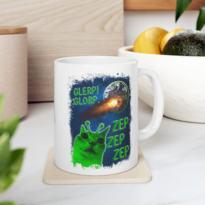 Glerp Glorp Zep Alien Cat Mug