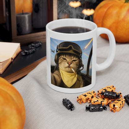 Pilot Cat Selfie Mug