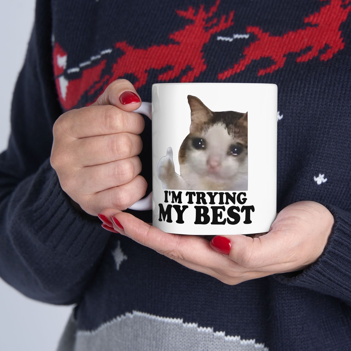 I'm Trying My Best Cat Mug