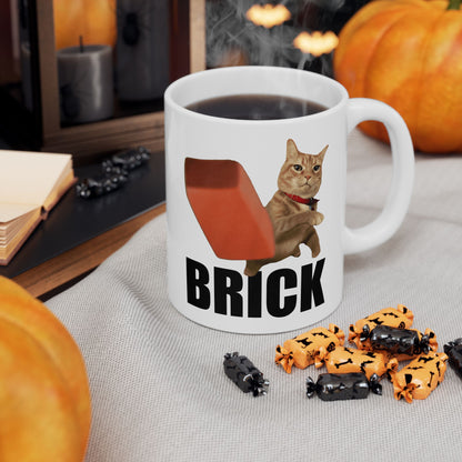 Cat Throwing Brick Mug