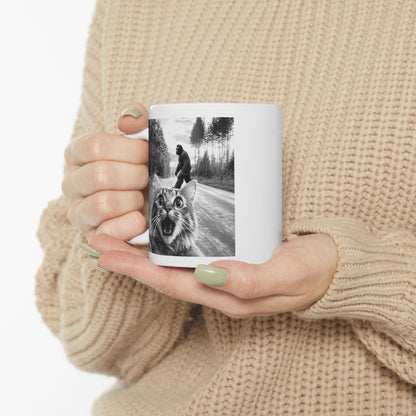 Cat Selfie Bigfoot Mug
