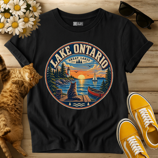 Lake Ontario Great Lakes Cat T-Shirt