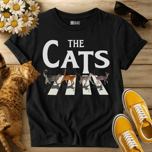 Tabby Road: The Cat Rock Band Parody T-Shirt