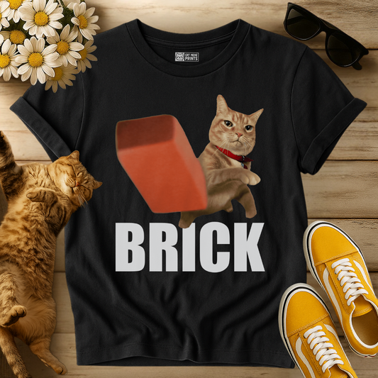 Cat Throwing Brick T-Shirt