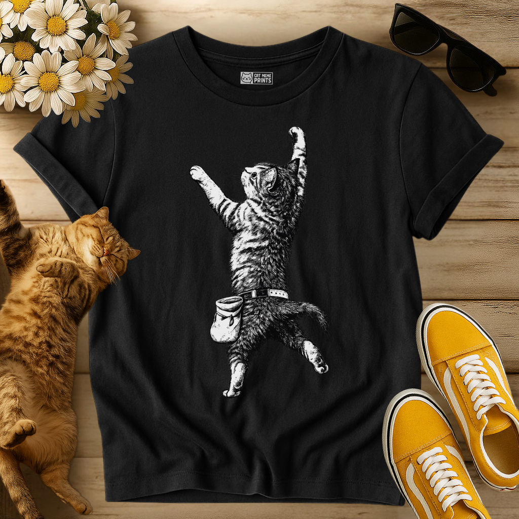 Rock Climbing Cat T-Shirt