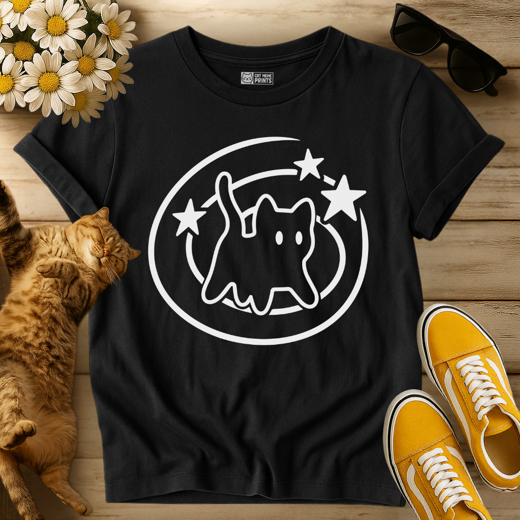 Y2K 90s Starry Cat T-Shirt