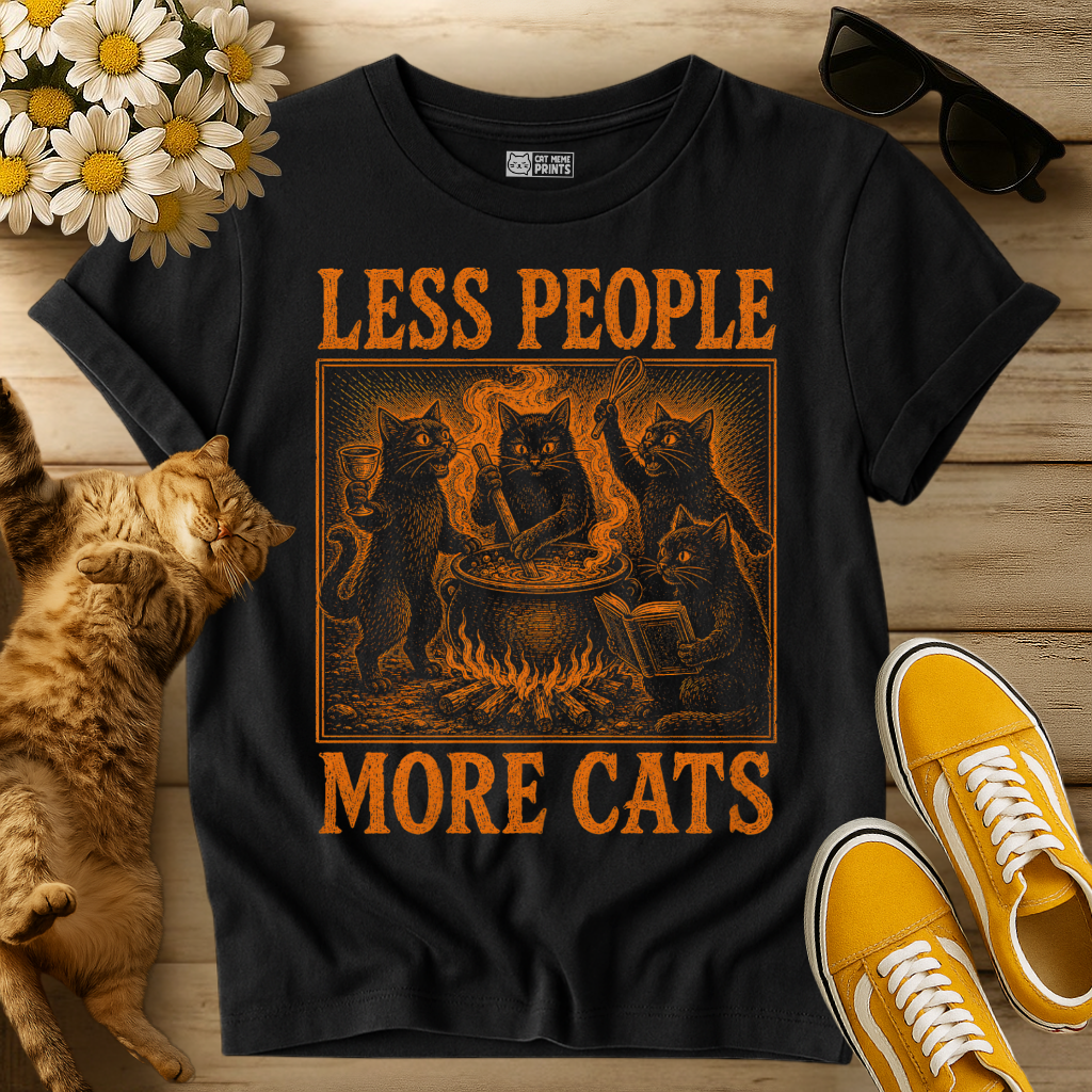 Less People More Cats T-Shirt