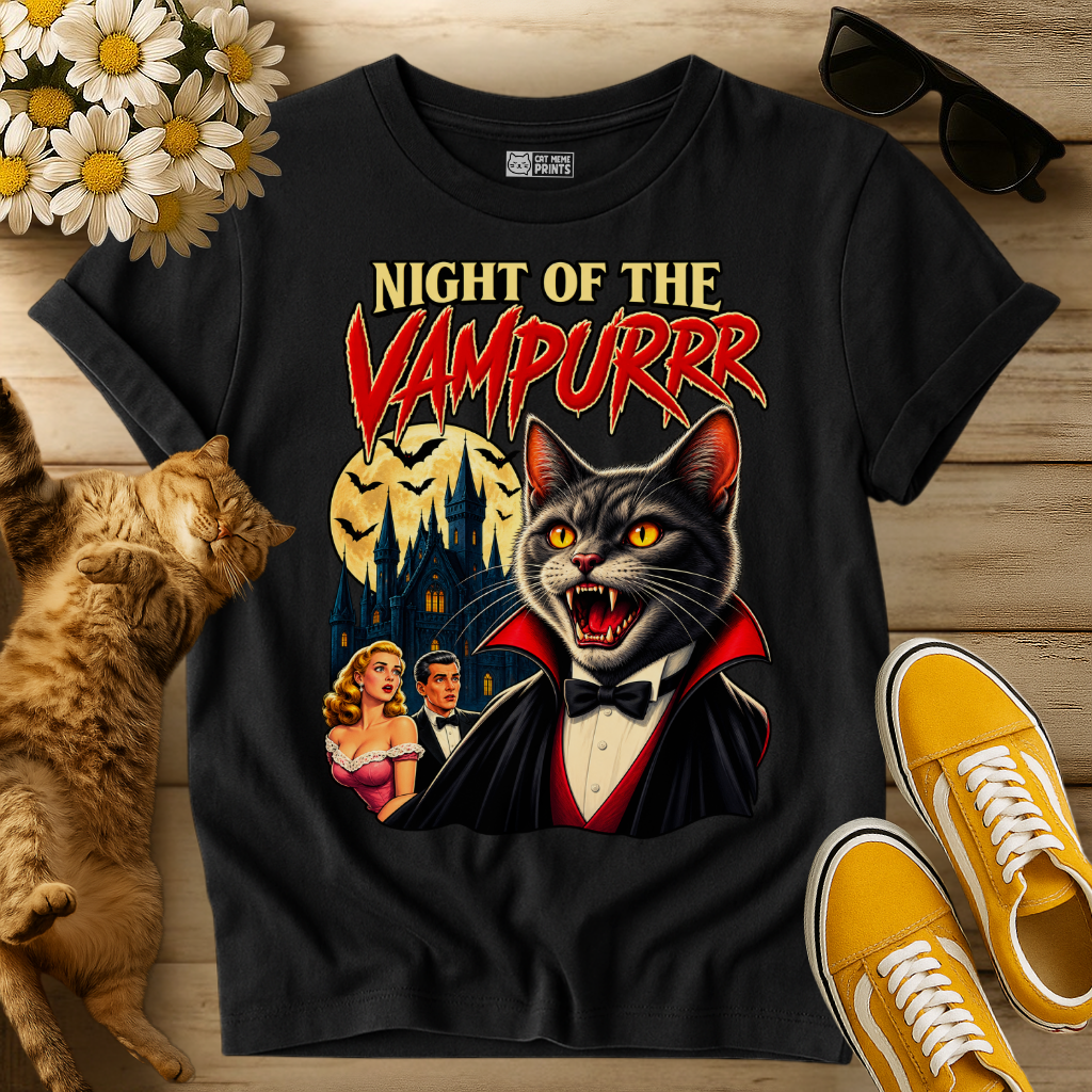 Night of the Vampurr Cat T-Shirt