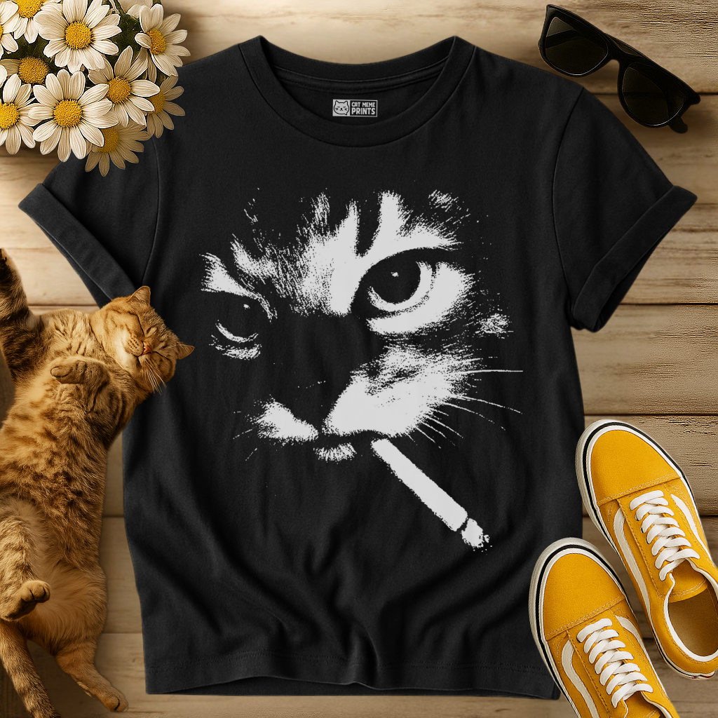 Smoking Cat T-Shirt