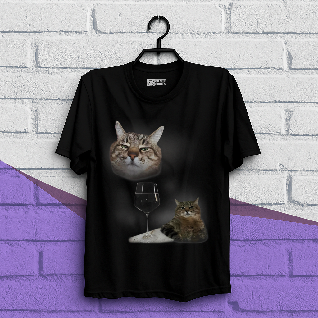 Cat Drinking Meme T-Shirt