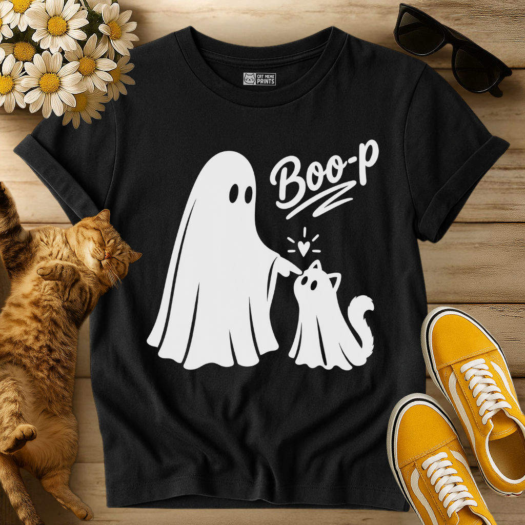 Boo-p Cat Ghost Boo T-Shirt