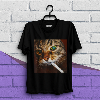 Funny Smoking Cat Meme T-Shirt